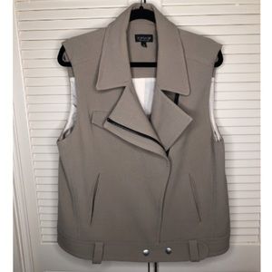Topshop Zip-up Moto Vest